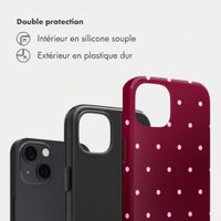 Selencia Coque arrière Vivid Apple iPhone 13 / 13 Pro - Happy Dots Burgundy