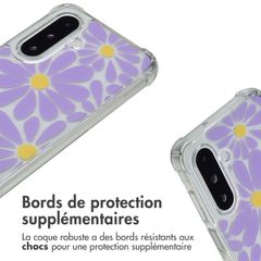 imoshion Coque Design avec cordon Samsung Galaxy A26 - Tropical Violet Flowers Connect