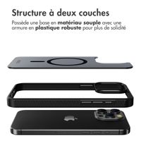 Accezz Coque Givrée Robuste avec MagSafe iPhone 15 Pro Max - Noir