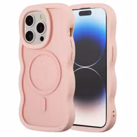 Selencia Coque arrière Wavy avec MagSafe Apple iPhone 14 Pro - Soft Pink