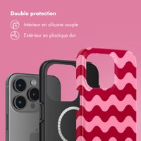 Selencia Coque arrière Vivid Tough avec MagSafe iPhone 15 Pro Max - Wave Vibes Lipstick