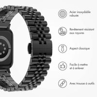 Selencia Bracelet Metallique Jubilee Apple Watch Series 1 á 9 / SE (38/40/41 mm) | Series 10 (42 mm) - Noir