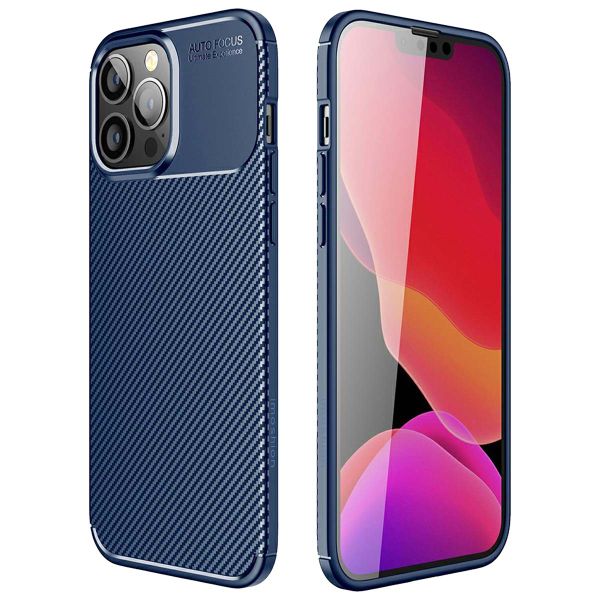 imoshion Coque silicone Carbon iPhone 13 Pro Max - Bleu