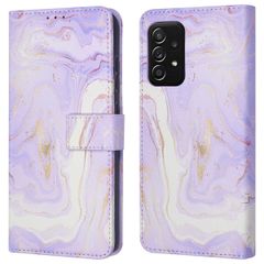 imoshion Étui de télephone portefeuille Design Samsung Galaxy A52(s) (5G/4G) - Purple Marble