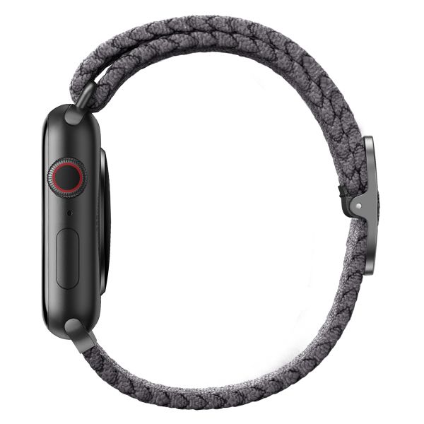 Uniq Bracelet tressé Aspen Apple Watch Series 1 t/m 9 / SE (38/40/41 mm) | Series 10 / 11 (42 mm) - Granite Grey