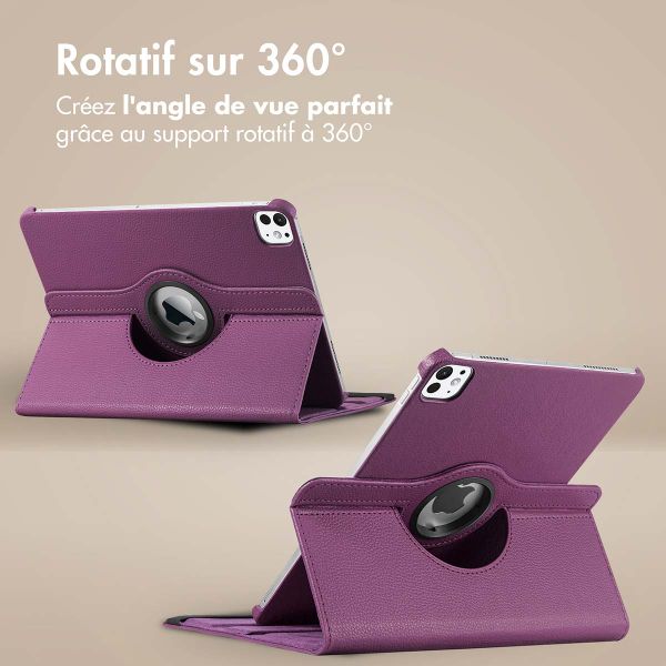 imoshion Coque tablette rotatif iPad Pro 12.9 (2022) / Pro 12.9 (2021) / Pro 12.9 (2020) - Violet