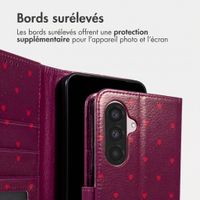 imoshion Étui de télephone portefeuille Design Samsung Galaxy A35 - Crush Check Coral Dust