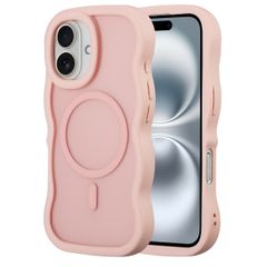 Selencia Coque arrière Wavy avec MagSafe Apple iPhone 16 - Soft Pink