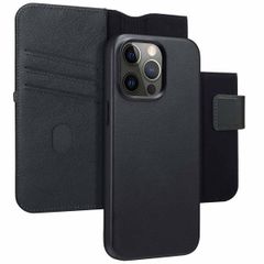 Accezz Étui de télephone portefeuille en cuir 2-en-1 avec MagSafe Apple iPhone 15 Pro Max - Onyx Black