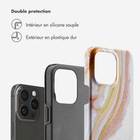 Selencia Coque arrière Vivid Tough iPhone 15 Pro Max - Chic Marble Gold