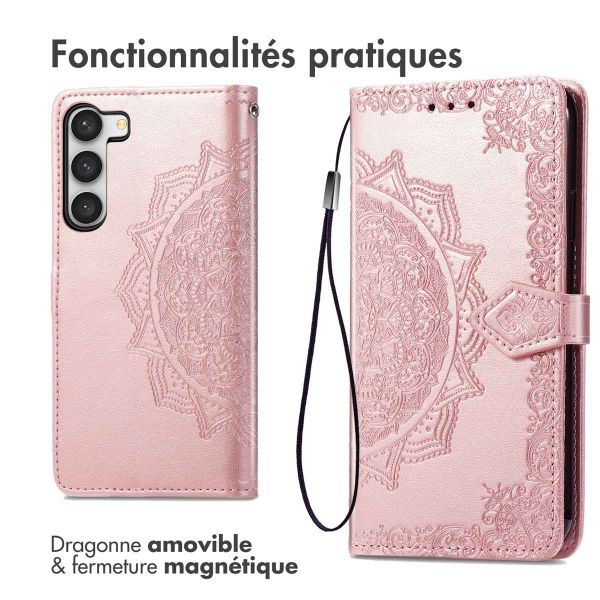 imoshion Etui de télephone Mandala Samsung Galaxy S23 - Rose Doré