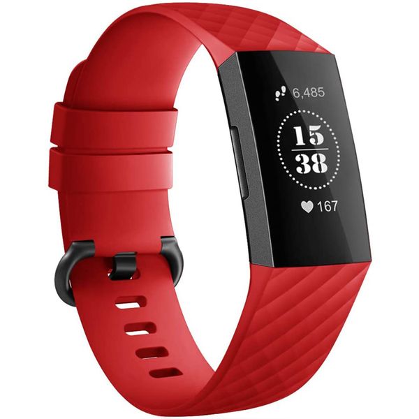 imoshion Bracelet silicone Fitbit Charge 3 / 4 - Rouge