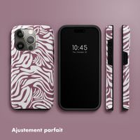 Selencia Coque arrière Vivid Tough iPhone 15 Pro - Trippy Swirl Dark Rose