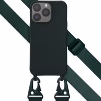 Selencia Coque silicone avec cordon amovible Apple iPhone 13 - Vert foncé