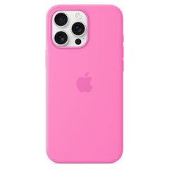 Apple Coque en silicone MagSafe iPhone 16 Pro Max - Peony Pink