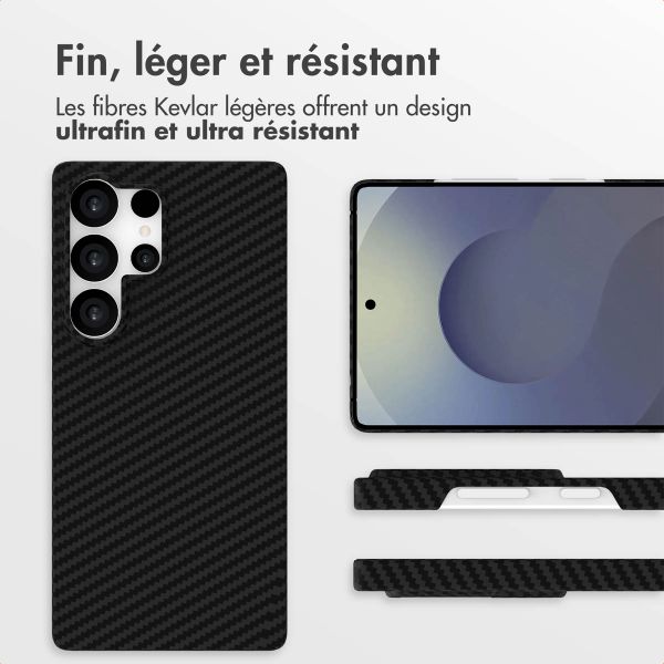 Accezz Coque Kevlar MagSafe Samsung Galaxy S25 Ultra - Noir