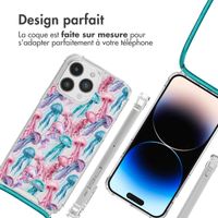 imoshion Coque Design avec cordon Apple iPhone 14 Pro Max - Jellyfish Watercolor