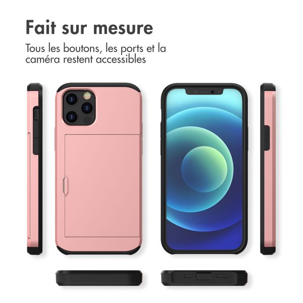 imoshion Coque arrière avec porte-cartes Apple iPhone 12 (Pro) - Rose Doré