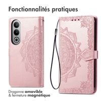 imoshion Etui de téléphone portefeuille Mandala OnePlus Nord CE 4 - Rose Dorée