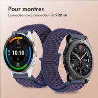 imoshion Bracelet en nylon avec fermeture velcro - Connexion universelle 22 mm - Indigo