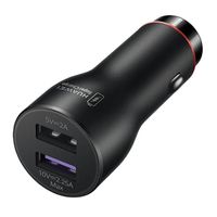 Huawei Chargeur de voiture d'origine avec câble USB-C - Chargeur de voiture - 2 ports USB-A + câble USB-C á USB-A - 22,5 watts