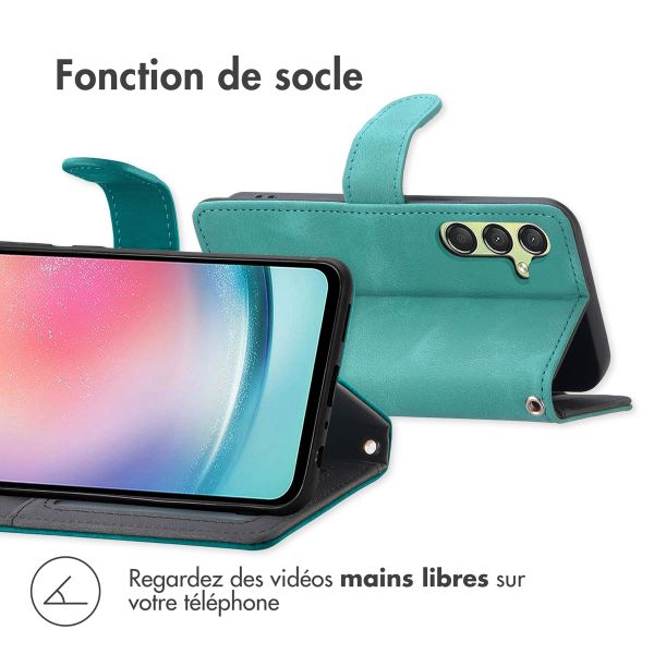 imoshion Etui de télephone portefeuille avec cordon Samsung Galaxy A25 (5G) - Turquoise