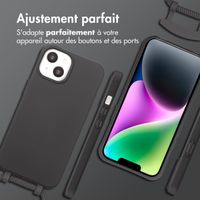 imoshion Coque arrière Color avec cordon amovible et MagSafe Apple iPhone 14 - Black Coffee