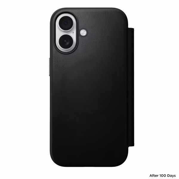 Nomad Étui de télephone portefeuille Modern Leather Folio Apple iPhone 17 - Noir