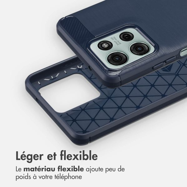 imoshion Coque Brushed Motorola Moto G75 5G - Bleu foncé