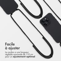 imoshion Coque arrière Color avec cordon amovible et MagSafe Apple iPhone 16 Pro - Noir