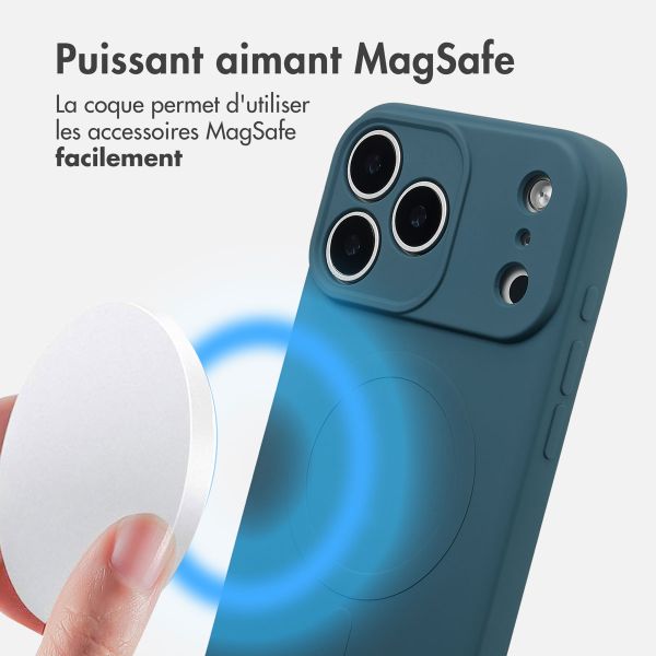 imoshion Coque Couleur avec MagSafe Apple iPhone 17 Pro Max - Bleu foncé