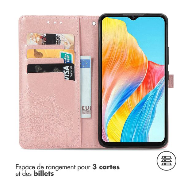 imoshion Etui de télephone Mandala Oppo A18 / Oppo A38 - Rose Doré