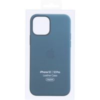 Apple Coque Leather MagSafe Apple iPhone 12 (Pro) - Baltic Blue