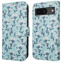 imoshion Étui de télephone portefeuille Design Google Pixel 8a - Blue Flowers