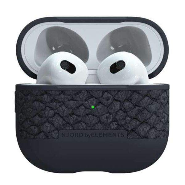 Njorð Collections Salmon Leather Case Apple AirPods 3 (2021) - Dark Grey