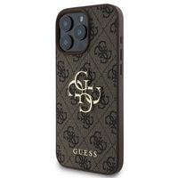 Guess Coque 4G Metal Logo Backcover Apple iPhone 16 Pro - Marron