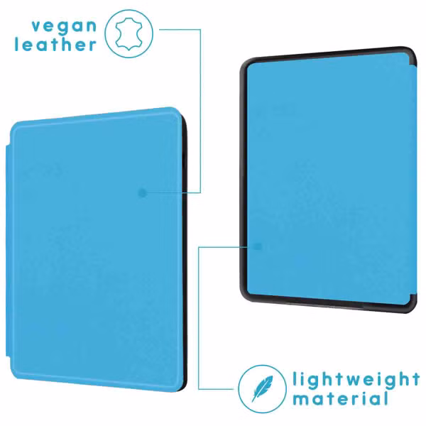 imoshion Étui de liseuse portefeuille Slim Hard Amazon Kindle (2024) / Amazon Kindle (2022) 11th gen - Bleu clair