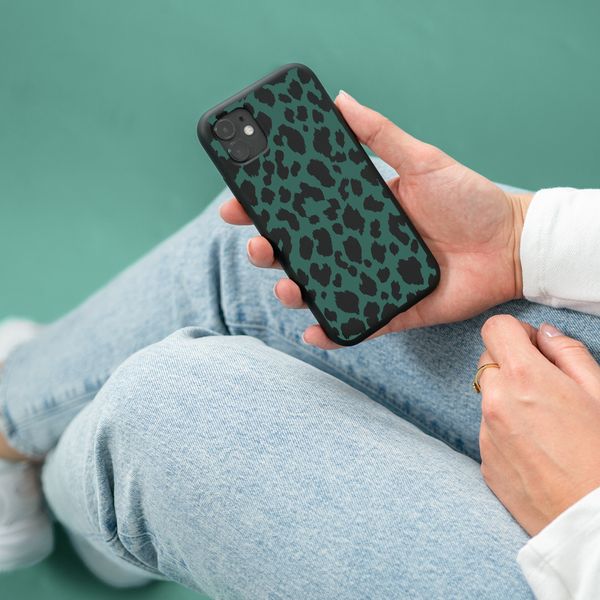 imoshion Coque Design Samsung Galaxy A21s - Green Leopard