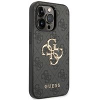 Guess Coque 4G Metal Logo Backcover iPhone 14 Pro - Gris