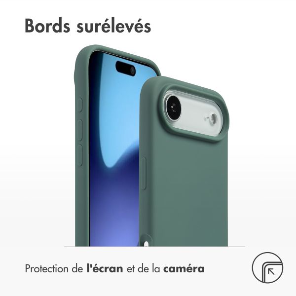 Accezz Coque Liquid Silicone avec MagSafe Apple iPhone Air - Vert foncé
