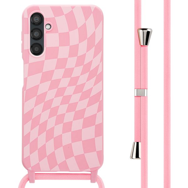 imoshion Coque design en silicone avec cordon Samsung Galaxy A25 (5G) - Retro Pink