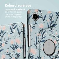 imoshion Coque tablette Design rotatif à 360° Samsung Galaxy Tab A9 8.7 pouces - Flowers