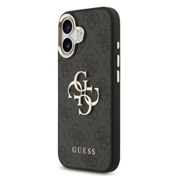 Guess Coque 4G Metal Logo Backcover Apple iPhone 17 - Gold Edge - Black