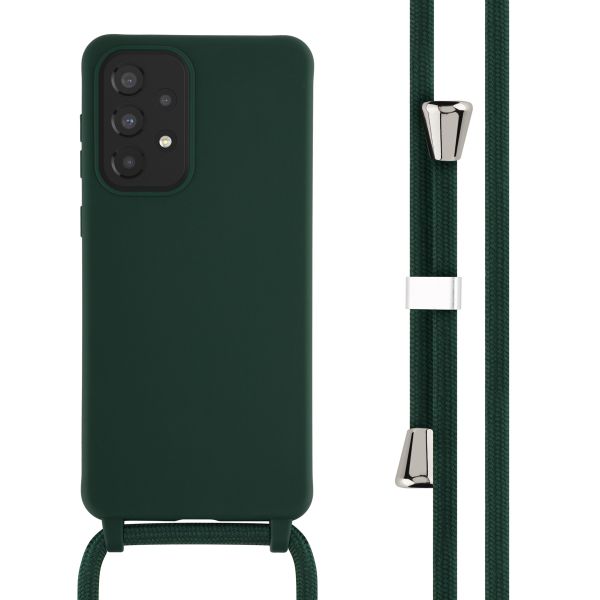 imoshion ﻿Coque en silicone avec cordon Samsung Galaxy A33 - Vert foncé