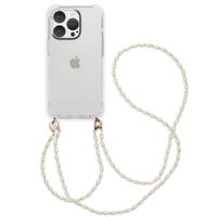 imoshion Coque avec dragonne + bracelet - Perles Apple iPhone 15 Pro - Transparent