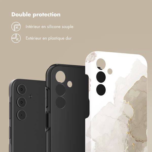 Selencia Coque arrière Vivid Tough Samsung Galaxy A15 (5G/4G) - Marble Light Brown