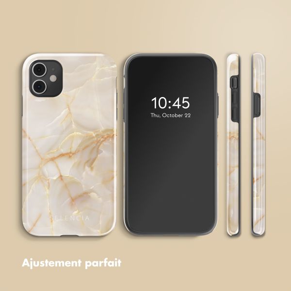 Selencia Coque arrière Vivid Tough iPhone 11 - Golden Beige Marble