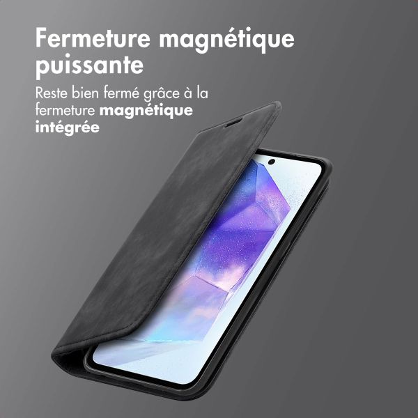 imoshion Étui de téléphone portefeuille Slim Samsung Galaxy A35 - Noir
