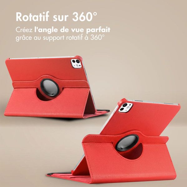 imoshion Coque tablette rotatif à 360° Apple iPad Air 11 pouces (2026) M4 / (2025) M3 / (2024) M2 / Air 5 (2022) / Air 4 (2020) / Pro 11 (2018/2020) - Rouge