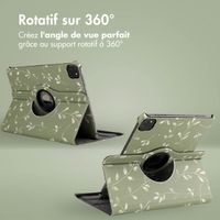 imoshion Coque tablette Design rotatif à 360° iPad Pro 11 (2018/2020/2021/2022) - Green Flowers